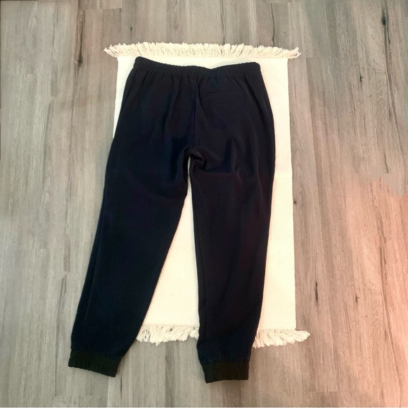 New Zara Women's Pull On Navy Trousers Jogger Style Pants with Elastic Waistband - Picture 9 of 10